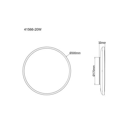 Globo - LED Stropní svítidlo LED/20W/230V 4000K pr. 30 cm bílá