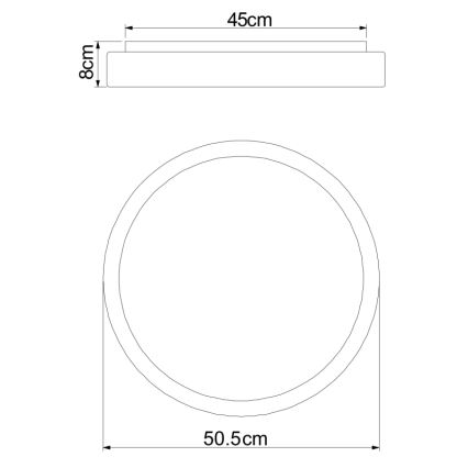 Globo - LED Stmívatelné stropní svítidlo LED/24W/230V + dálkové ovládání