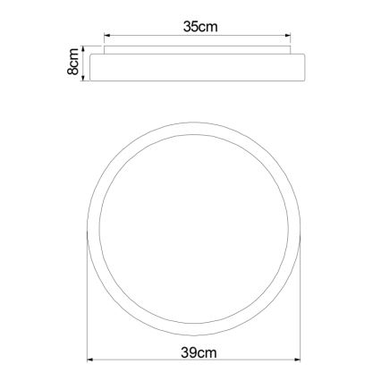 Globo - LED Stmívatelné stropní svítidlo LED/18W/230V + dálkové ovládání