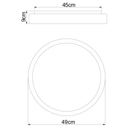 Globo - LED Stmívatelné stropní svítidlo LED/24W/230V + dálkové ovládání