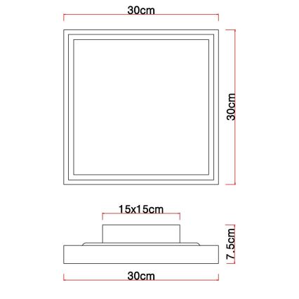 Globo - LED Stropní svítidlo LED/12W/230V 2700/4500/6500K 30x30 cm