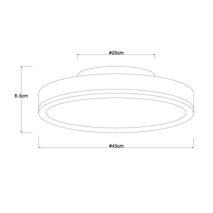 Globo - LED Stmívatelné stropní svítidlo LED/24W/230V 2700-6500K pr. 45 cm + dálkové ovládání