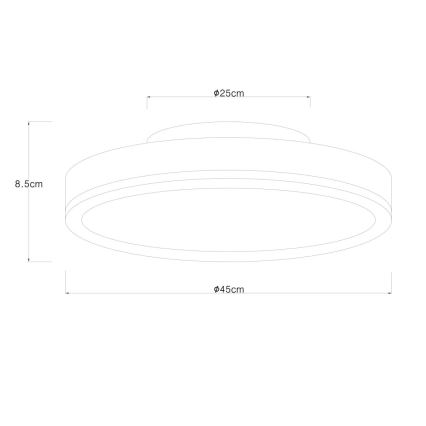 Globo - LED Stmívatelné stropní svítidlo LED/24W/230V 3000-6500K pr. 45 cm