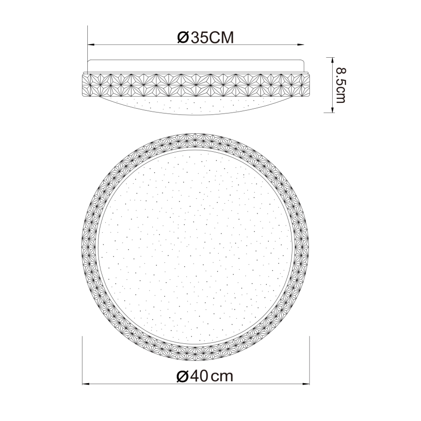 Globo - LED Stropní svítidlo LED/22W/230V 2700/4200/6500K pr. 40 cm