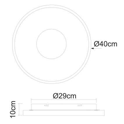 Globo - LED Stmívatelné stropní svítidlo LED/30W/230V + dálkové ovládání