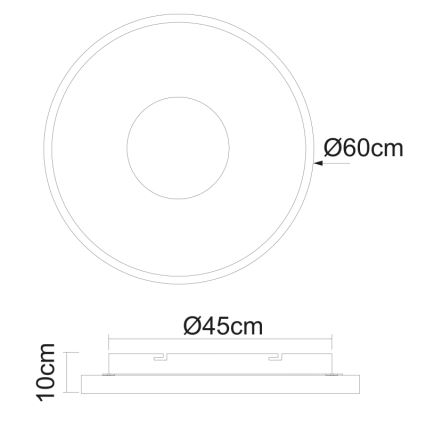 Globo - LED Stmívatelné stropní svítidlo LED/42W/230V + dálkové ovládání