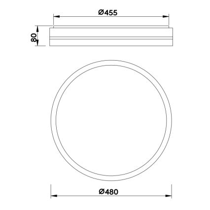 Globo - LED Stmívatelné stropní svítidlo LED/40W/230V + dálkové ovládání