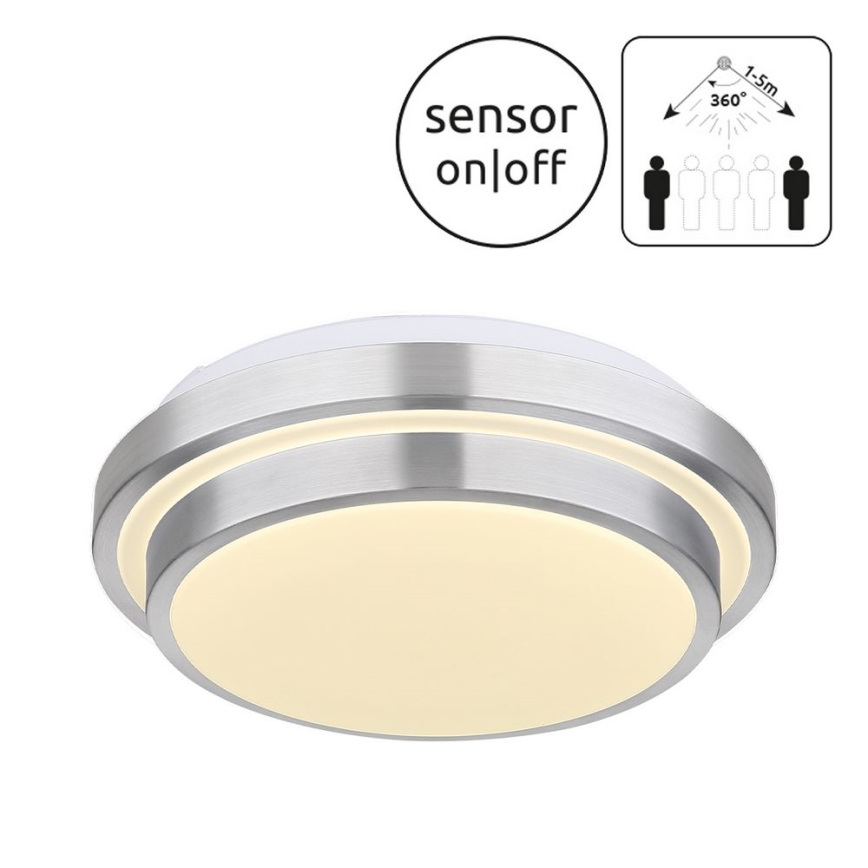 Globo - LED Koupelnové stropní svítidlo se senzorem LED/18W/230V IP44