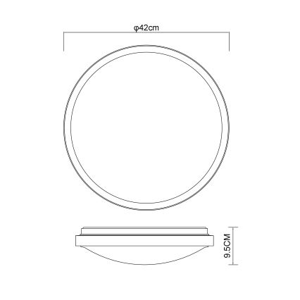 Globo - LED Stropní svítidlo LED/24W/230V 3000/4500/6000K pr. 42 cm