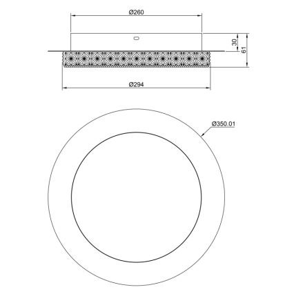 Globo - LED Křišťálové stropní svítidlo LED/18W/230V