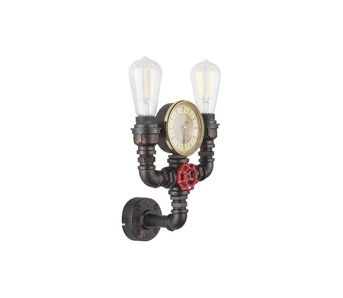Globo 43000W2 - Nástěnné svítidlo BAYUDA 2xE27/60W/230V 43000W2 Černá