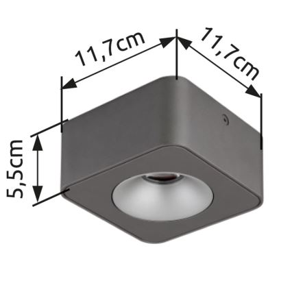 Globo - LED Stropní svítidlo LED/6,5W/230V 11,7x11,7 cm