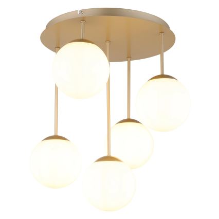 Globo - Přisazený lustr 5xE14/25W/230V mosaz