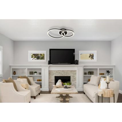 Globo - LED Stropní svítidlo LED/30W/230V 2700/4500/6500K pr. 33x50 cm černá