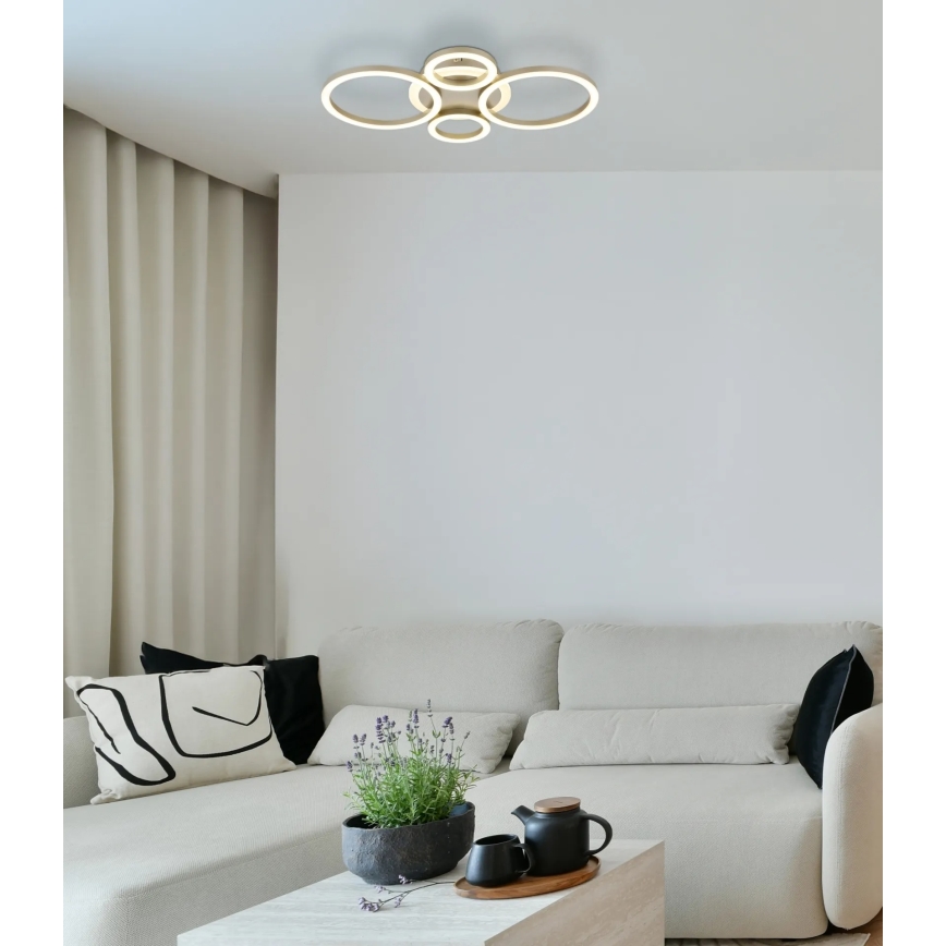 Globo - LED Stropní svítidlo LED/40W/230V 2700/4500/6500K pr. 35,5x53 cm mosaz