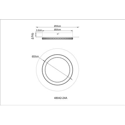 Globo - LED Stropní svítidlo LED/24W/230V 3000/4000/6500K pr. 35 cm antracit