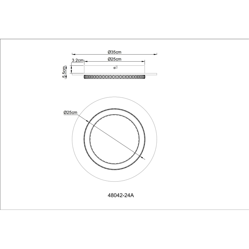 Globo - LED Stropní svítidlo LED/24W/230V 3000/4000/6500K pr. 35 cm antracit