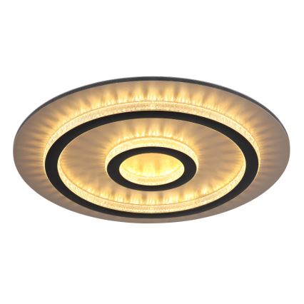 Globo - LED Stmívatelné stropní svítidlo LED/40W/230V 3000-6500K pr. 45 cm černá + dálkové ovládání