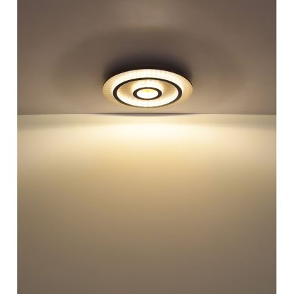 Globo - LED Stmívatelné stropní svítidlo LED/40W/230V 3000-6500K pr. 45 cm černá + dálkové ovládání
