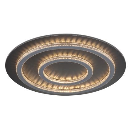 Globo - LED Stmívatelné stropní svítidlo LED/60W/230V 3000-6500K pr. 55 cm antracit + dálkové ovládání