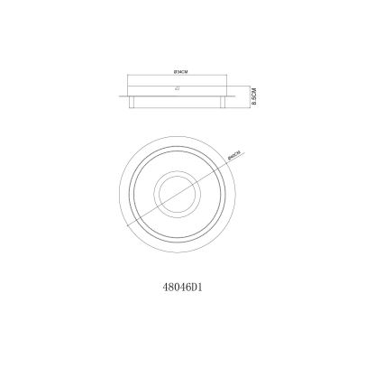 Globo - LED Stropní svítidlo LED/24W/230V 3000K pr. 40 cm