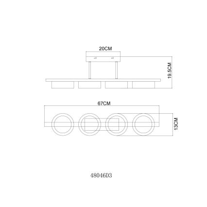 Globo - LED Přisazený lustr LED/24W/230V 3000K