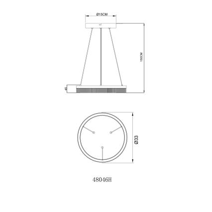 Globo - LED Lustr na lanku LED/16W/230V 3000K