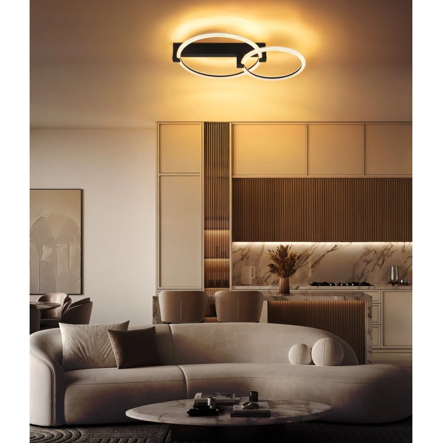 Globo - LED Stropní svítidlo LED/24W/230V 3000K 58x38 cm černá