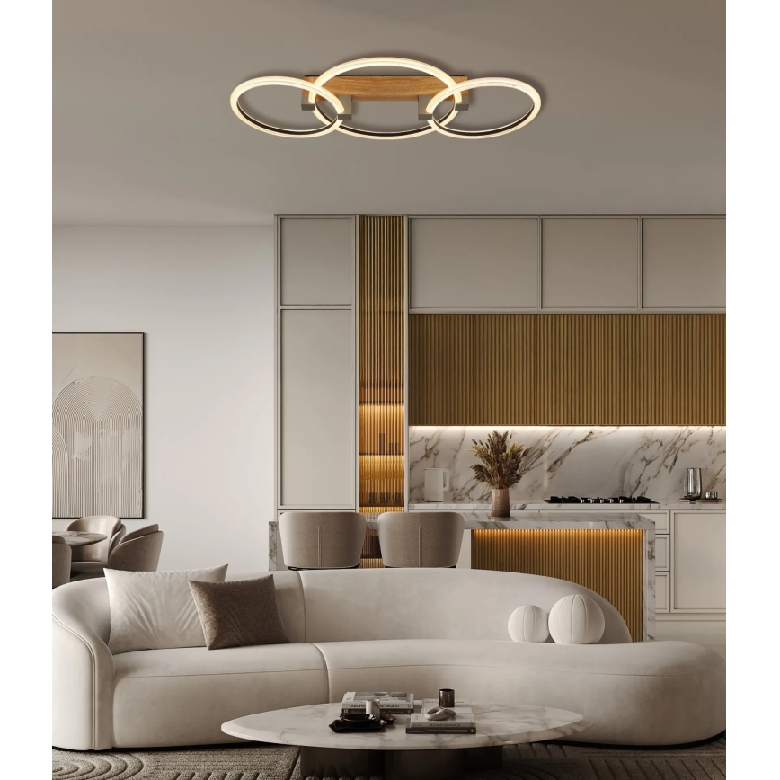 Globo - LED Stropní svítidlo LED/40W/230V 3000K 76,1x38 cm hnědá