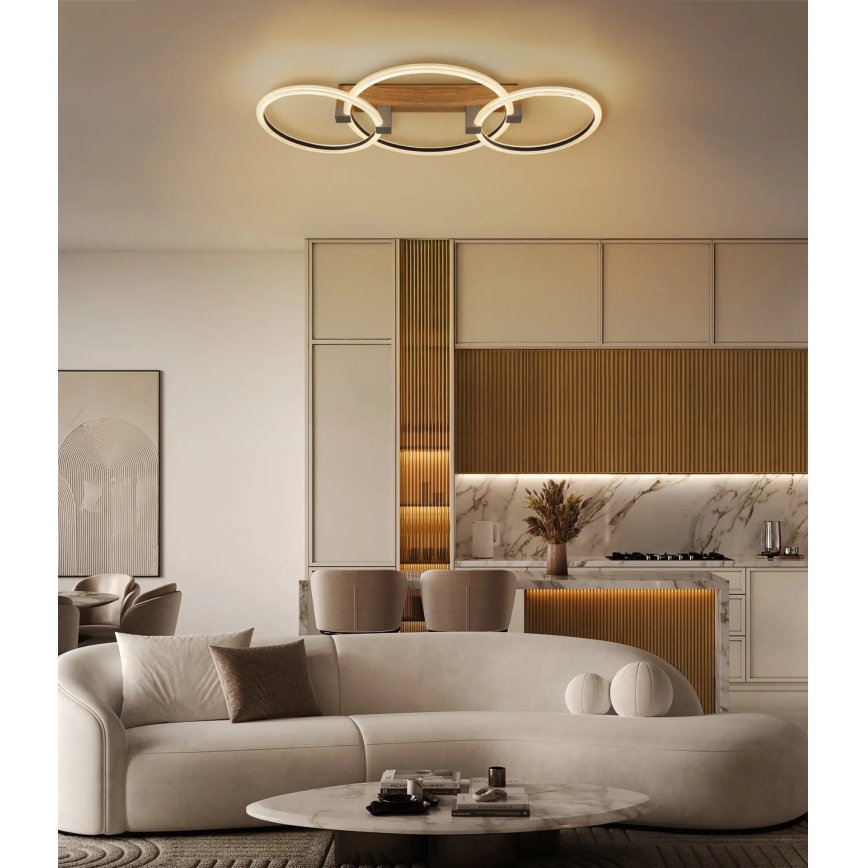 Globo - LED Stropní svítidlo LED/40W/230V 3000K 76,1x38 cm hnědá