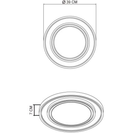 Globo - LED Stropní svítidlo LED/24W/230V 3000K pr. 39 cm