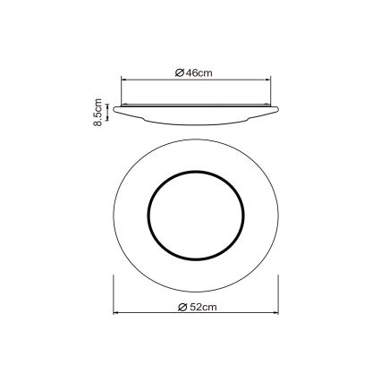 Globo - LED Stropní svítidlo LED/24W/230V 3000/4500/6500K