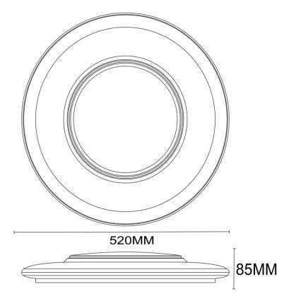Globo - LED Stmívatelné stropní svítidlo LED/48W/230V + dálkové ovládání