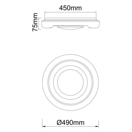 Globo 483111-40 - LED Stropní svítidlo RADA LED/40W/230V 2700/4200/6500K pr. 49 cm