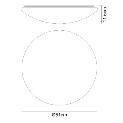 Globo - LED RGB Stmívatelné stropní svítidlo LED/48W/230V + LED/10W 2700-6500K pr. 50 cm + dálkové ovládání
