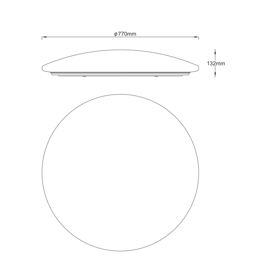 Globo - LED Stmívatelné stropní svítidlo LED/80W/230V + dálkové ovládání