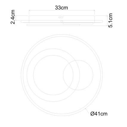 Globo - LED Stmívatelné stropní svítidlo LED/36W/230V 3000-6000K + dálkové ovládání