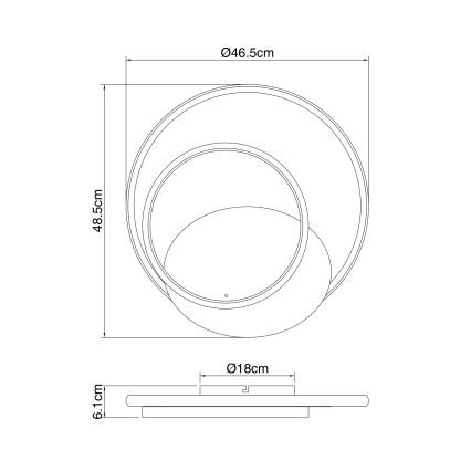 Globo - LED Stmívatelné stropní svítidlo LED/36W/230V + dálkové ovládání