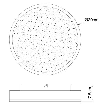 Globo - LED Stropní svítidlo LED/24W/230V pr. 30 cm černá