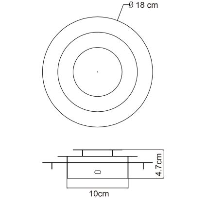 Globo - LED Stropní svítidlo LED/18W/230V 3000K pr. 18 cm zlatá