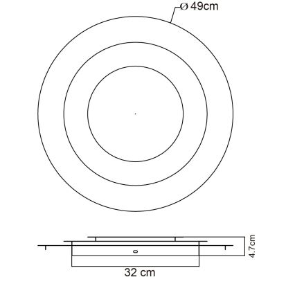 Globo - LED Stropní svítidlo LED/40W/230V 3000K pr. 49 cm zlatá