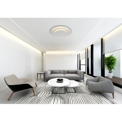 Globo - LED Stropní svítidlo LED/40W/230V 3000K pr. 49 cm stříbrná
