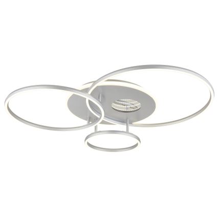 Globo - LED Stmívatelné stropní svítidlo LED/54W/230V 2700-6500K 90x70 cm stříbrná + dálkové ovládání