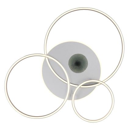 Globo - LED Stmívatelné stropní svítidlo LED/54W/230V 2700-6500K 90x70 cm stříbrná + dálkové ovládání