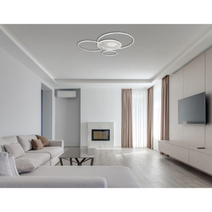 Globo - LED Stmívatelné stropní svítidlo LED/70W/230V 2700-6500K matný chrom + dálkové ovládání