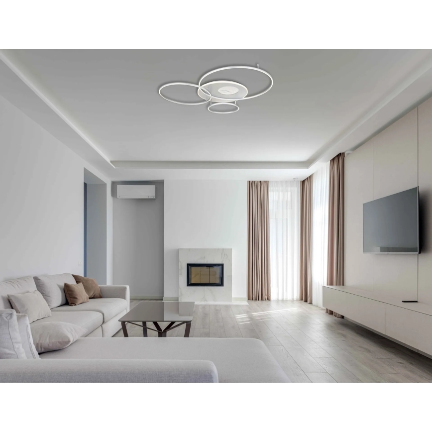 Globo - LED Stmívatelné stropní svítidlo LED/70W/230V 2700-6500K Wi-Fi Tuya matný chrom + dálkové ovládání