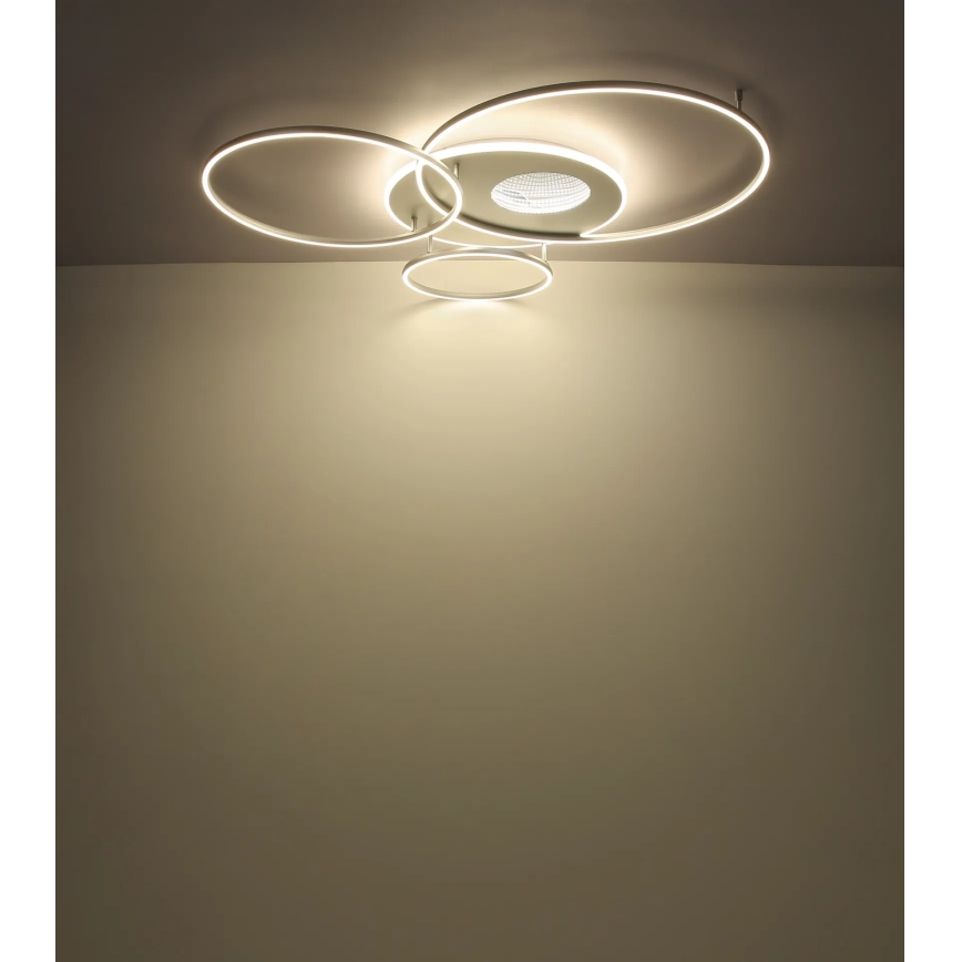 Globo - LED Stmívatelné stropní svítidlo LED/70W/230V 2700-6500K Wi-Fi Tuya matný chrom + dálkové ovládání