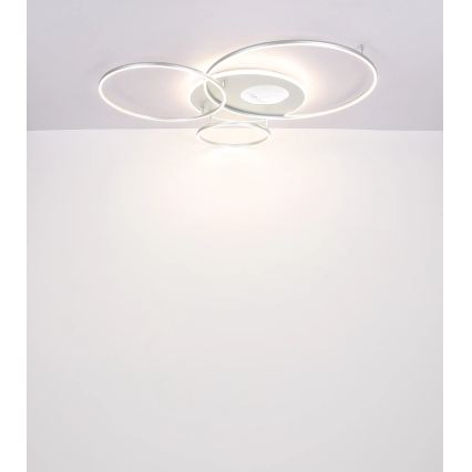 Globo - LED Stmívatelné stropní svítidlo LED/70W/230V 2700-6500K Wi-Fi Tuya matný chrom + dálkové ovládání