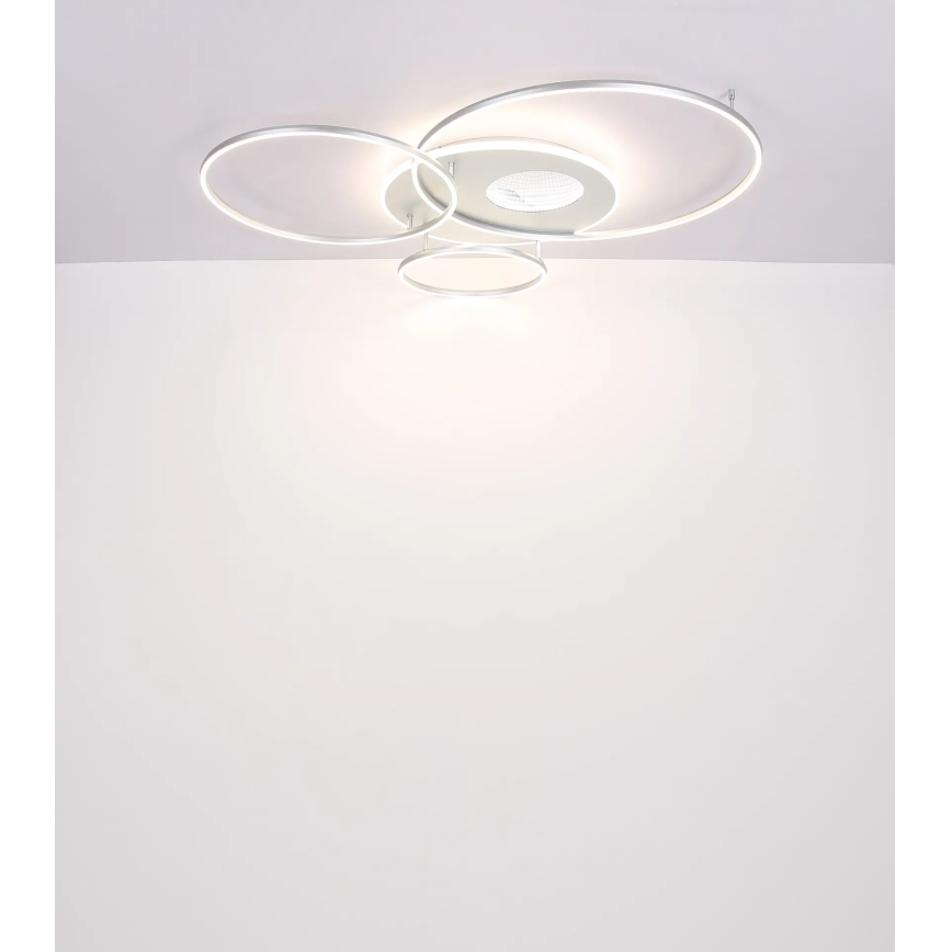 Globo - LED Stmívatelné stropní svítidlo LED/70W/230V 2700-6500K Wi-Fi Tuya matný chrom + dálkové ovládání