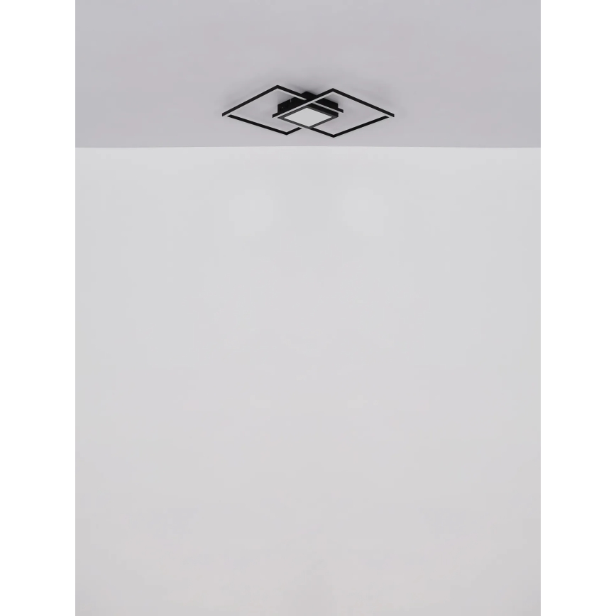 Globo - LED Stmívatelné stropní svítidlo LED/32W/230V 2700-6500K 42,6x42,6 cm černá + dálkové ovládání